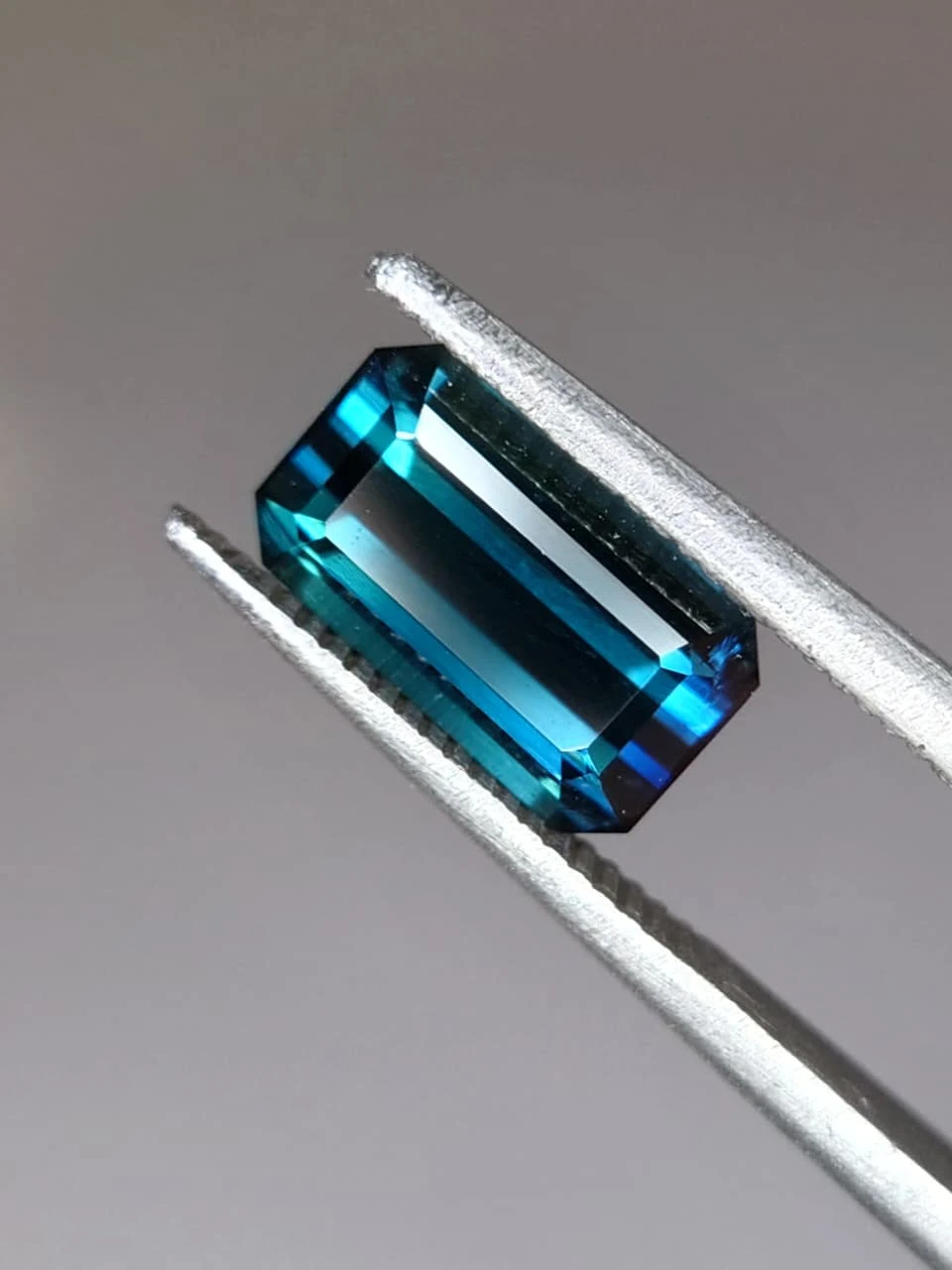 1.7ct Natural Emerald Cut Indicolite Tourmaline from Afghanistan — view 3